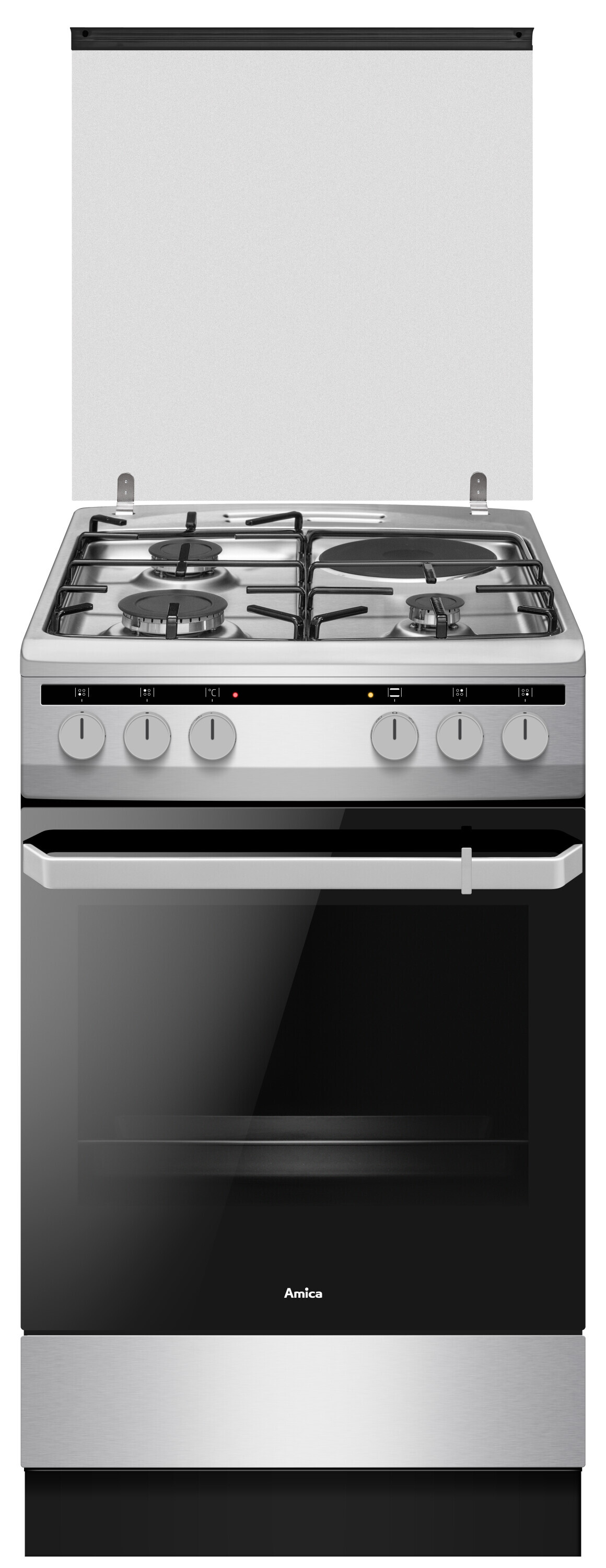 Freestanding cooker with mix hob